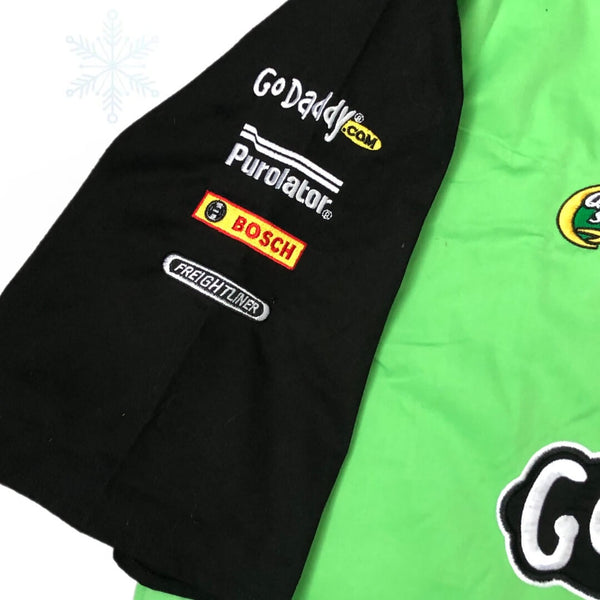 Vintage Deadstock NWT NASCAR GoDaddy.com Mark Martin Pit Crew Button Up Shirt (XXL)
