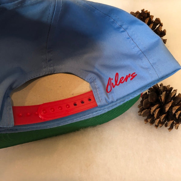 Vintage Deadstock NWT AJD NFL Houston Oilers Burst Snapback Hat