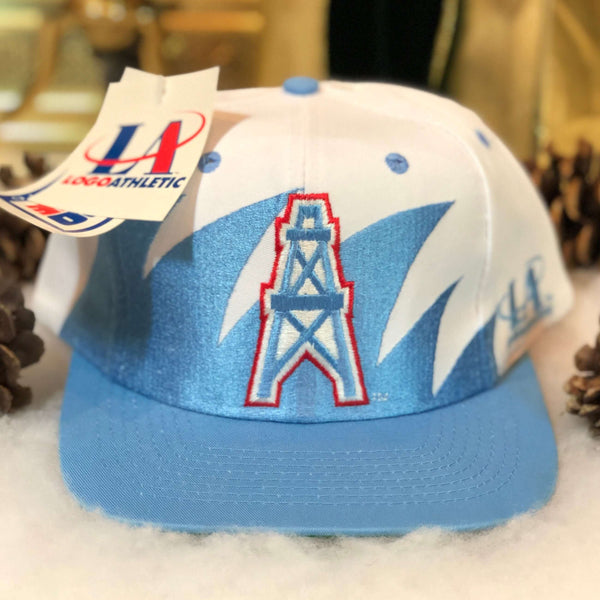 Vintage Deadstock NWT NFL Houston Oilers Logo Athletic Sharktooth Snapback Hat