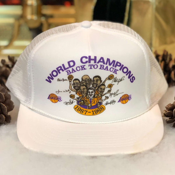 Vintage Deadstock NWOT NBA Los Angeles Lakers 1987-88 Champions Caricature Trucker Hat