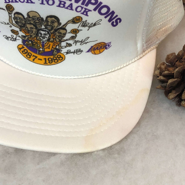 Vintage Deadstock NWOT NBA Los Angeles Lakers 1987-88 Champions Caricature Trucker Hat