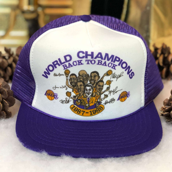 Vintage Deadstock NWOT NBA Los Angeles Lakers 1987-88 Champions Caricature Trucker Hat