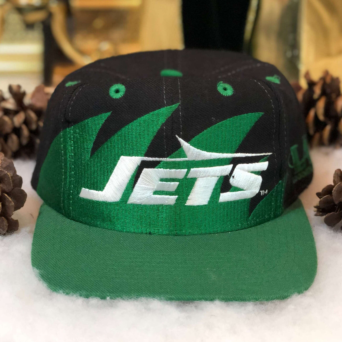 Vintage NFL New York Jets Logo Athletic Sharktooth Snapback Hat – 