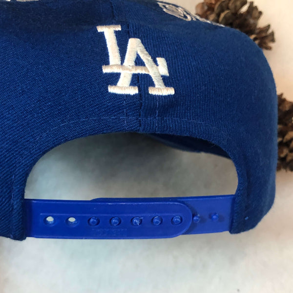 Vintage MLB Los Angeles Dodgers Bootleg Brim Script Wool Snapback Hat