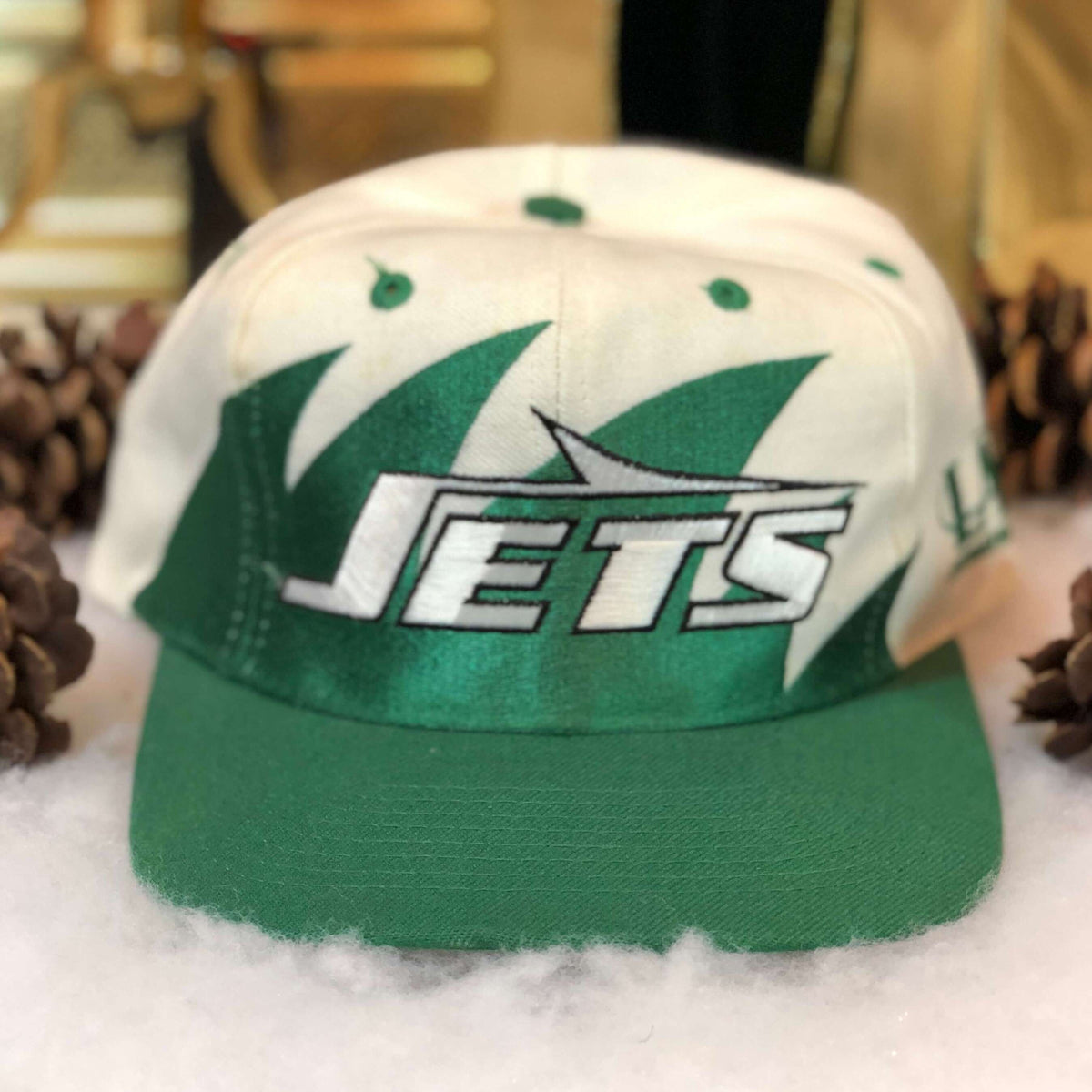 Vintage NFL New York Jets Logo Athletic Sharktooth Snapback Hat – 