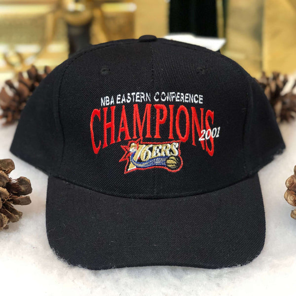 Vintage Deadstock NWT 2001 NBA Philadelphia 76ers Eastern Conference Champions Wool Snapback Hat