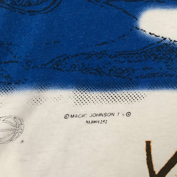 Vintage NBA Orlando Magic All Over Print Magic Johnson T's T-Shirt (M)