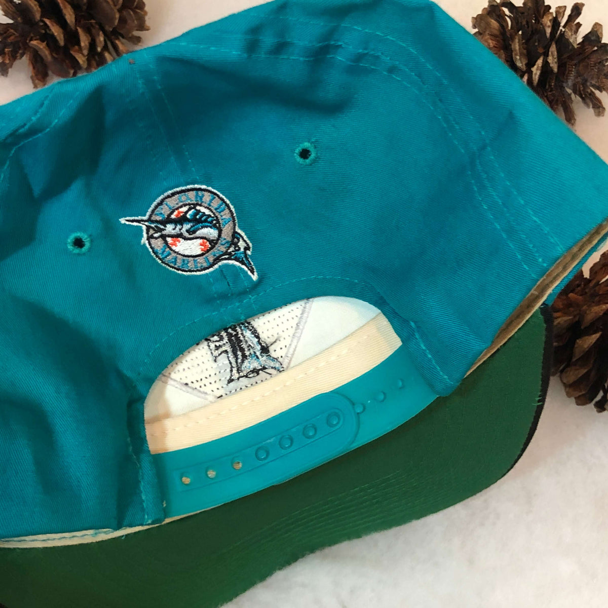 Vintage Florida Marlins Annco Snap Back Hat Cap Adjustable Blue MLB