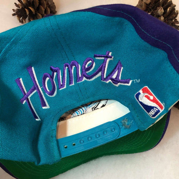 Vintage NBA Charlotte Hornets Sports Specialties Wool Backscript Snapback Hat