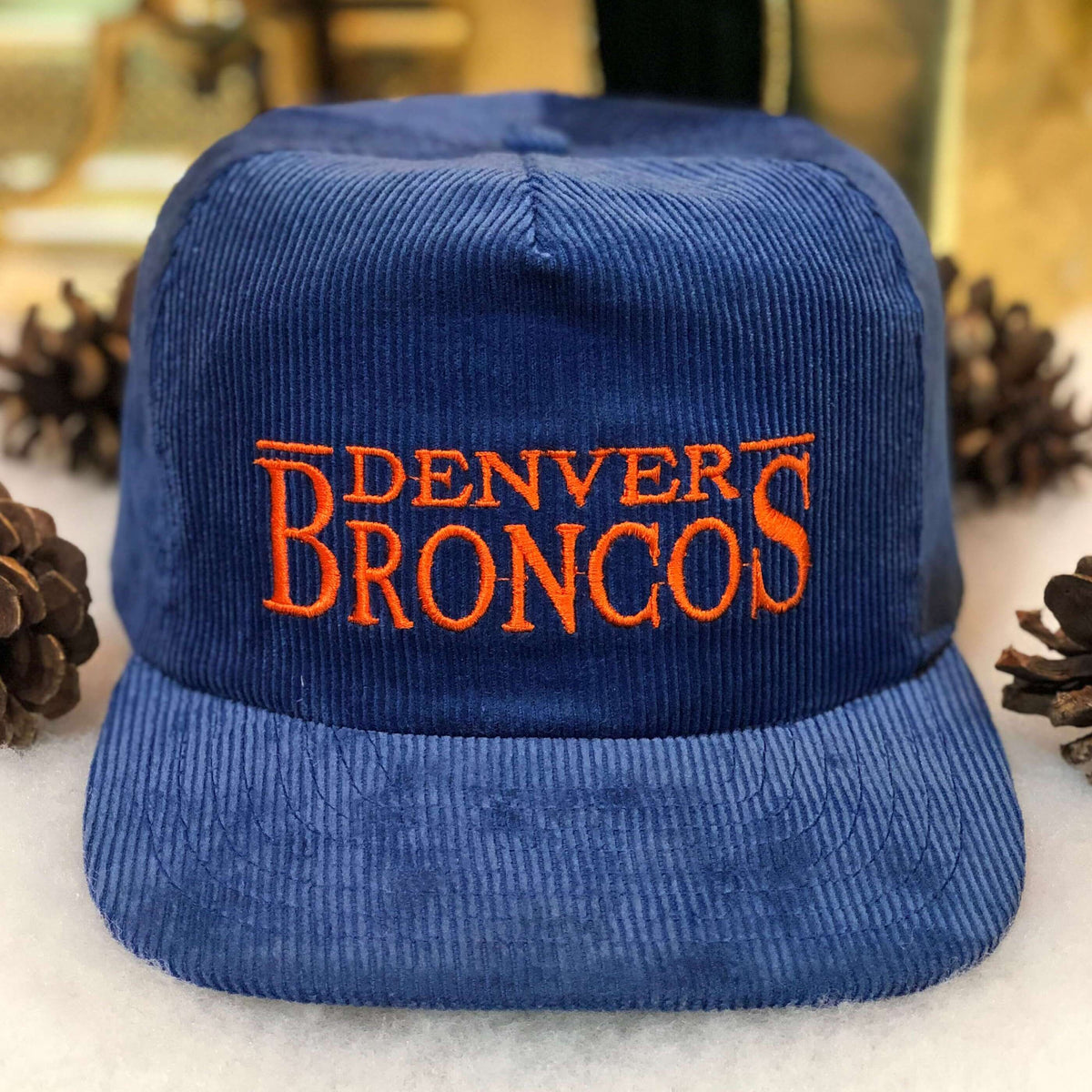 Vintage NFL Denver Broncos Corduroy Annco Strapback Hat – 