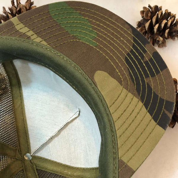 Vintage Deadstock NWOT Texas Trophy Hunters Association Camouflage Trucker Hat