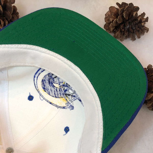 Vintage Deadstock NWOT NFL Los Angeles Rams FRAM Annco Twill Snapback Hat