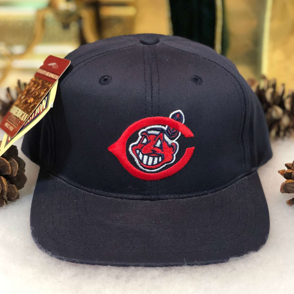 Vintage Deadstock NWT MLB Cleveland Indians American Needle Twill Snapback Hat