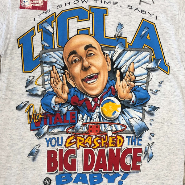 Vintage Deadstock NWT NCAA 1995 Final Four UCLA Bruins Dick Vitale Shirt Xplosion T-Shirt (M)