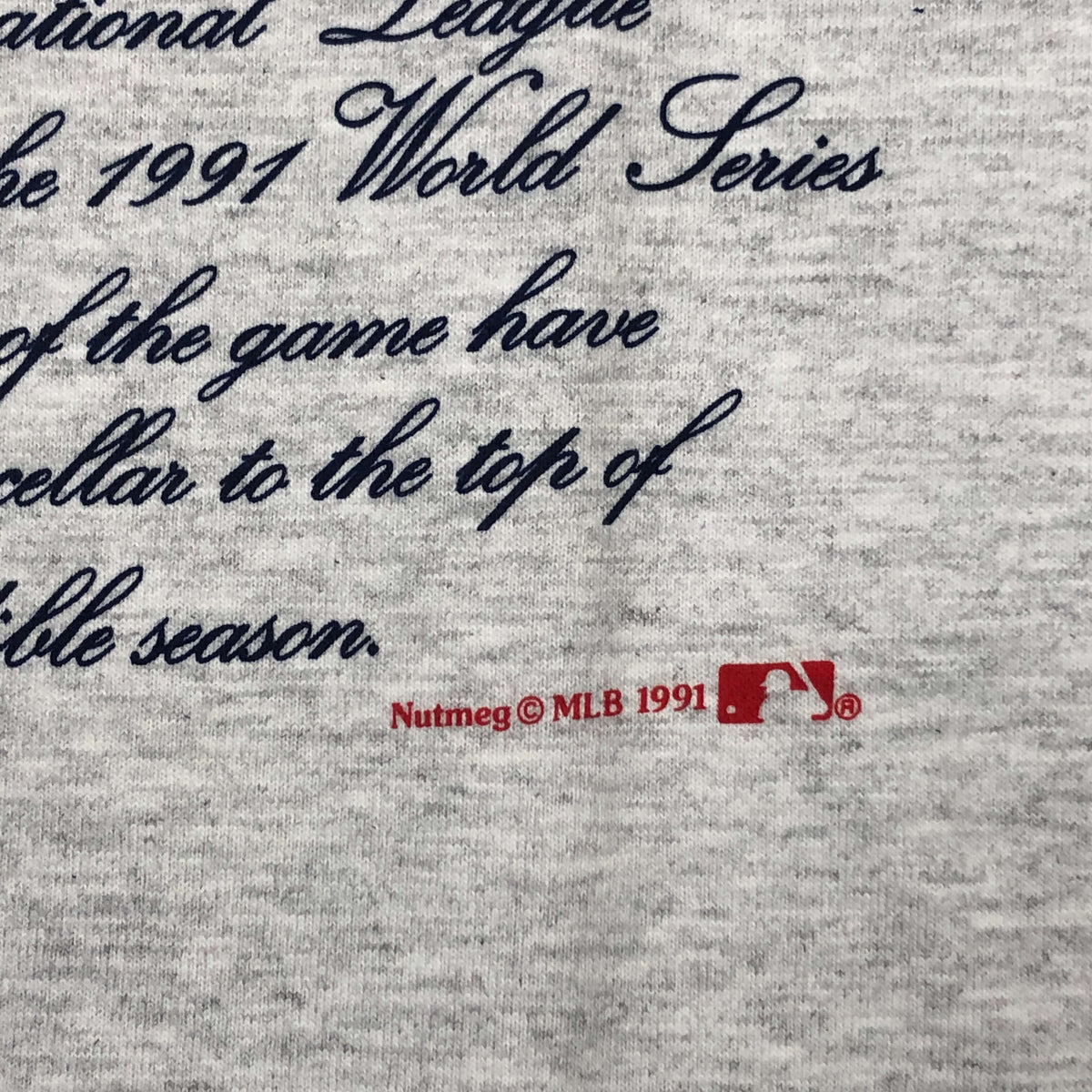Vintage Atlanta Braves T-shirt 1991 MLb baseball Nutmeg Mills – For All To  Envy