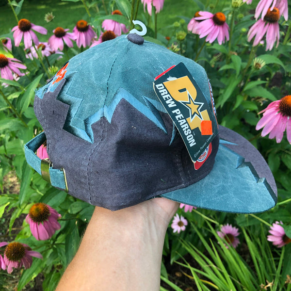 Vintage Deadstock NWT Drew Pearson Shockwave NCAA Miami Hurricanes Strapback Hat