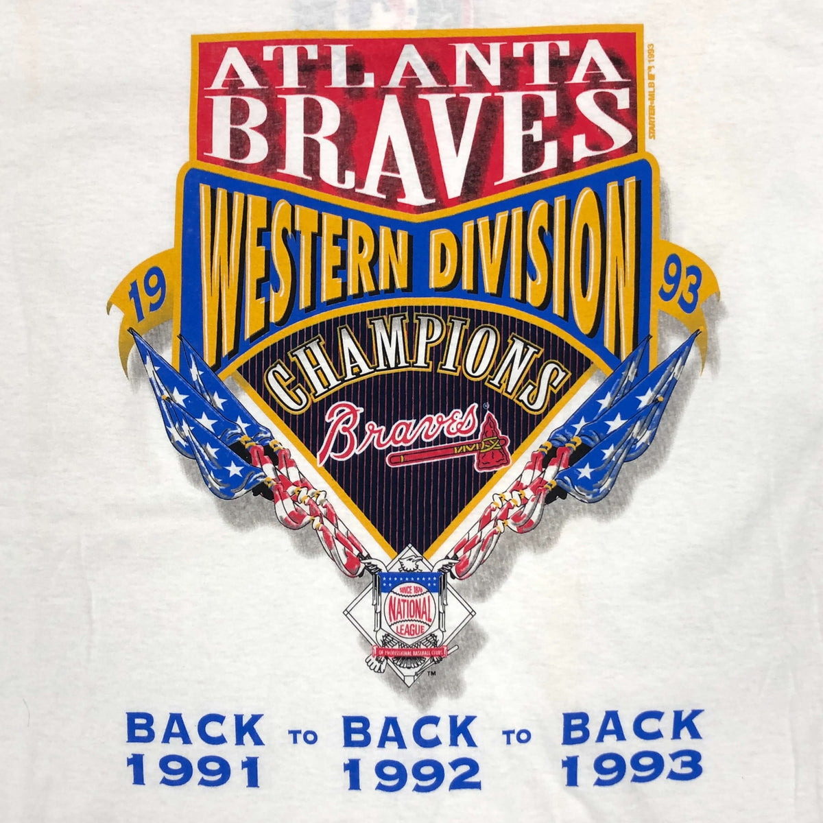 Atlanta Braves XL NL Champions T-Shirt 1991 Official World Series  Merchandise