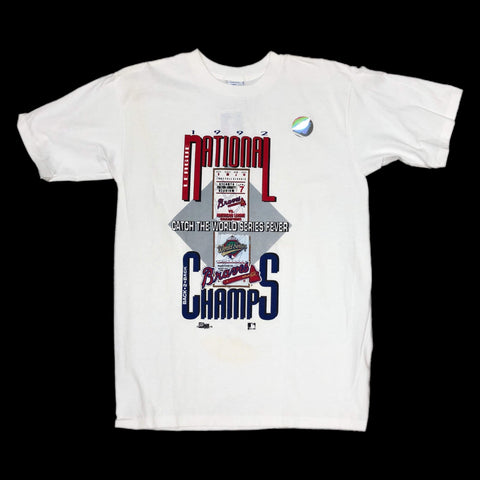 Vintage Deadstock NWT 1992 MLB Atlanta Braves NL Champions Salem Sportswear T-Shirt (L)