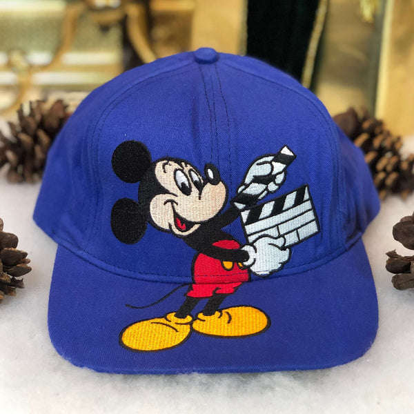 Vintage Deadstock NWOT Walt Disney Studios Mickey Mouse Twill Snapback Hat