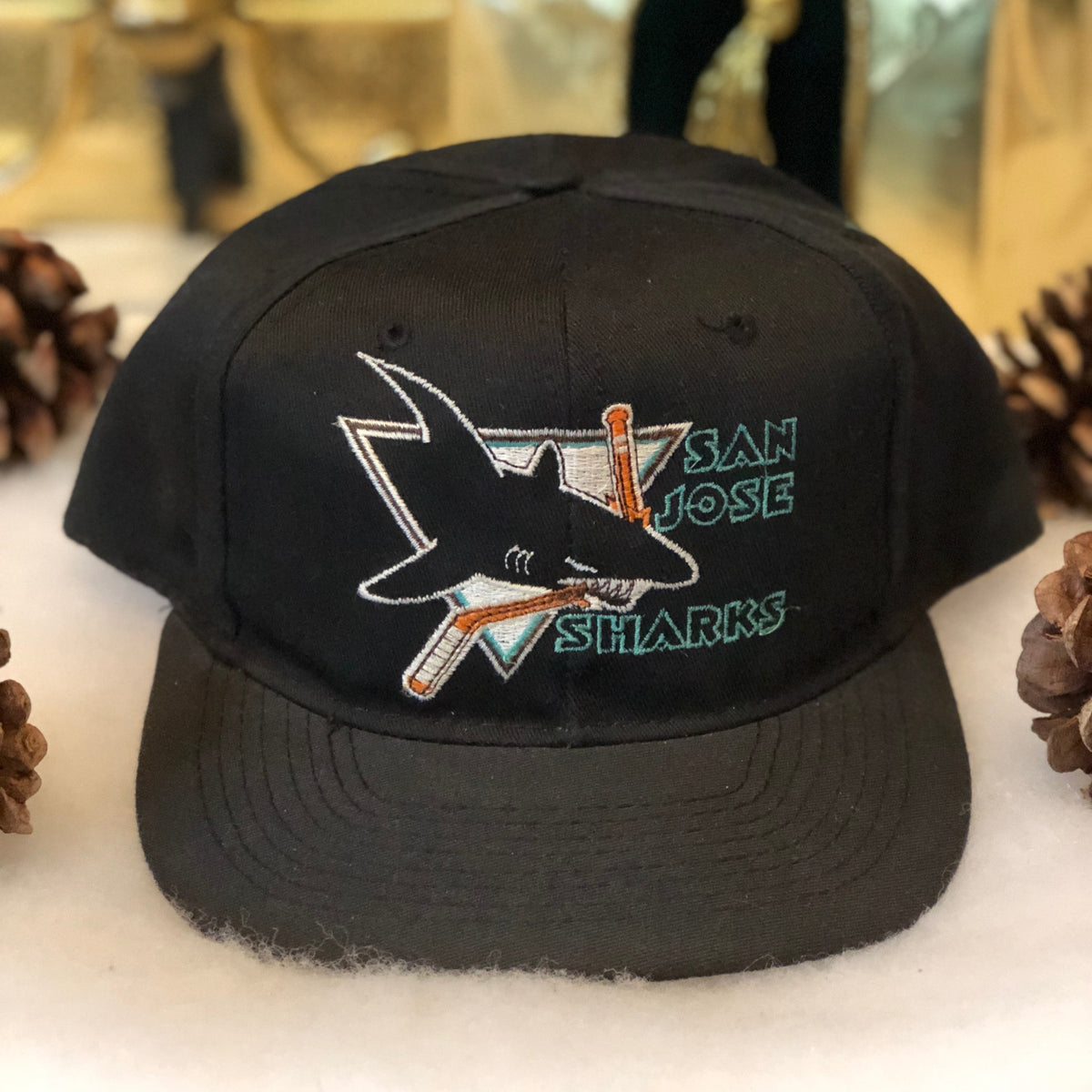 Vintage San Jose Sharks The Game NHL Wool Snapback Hat