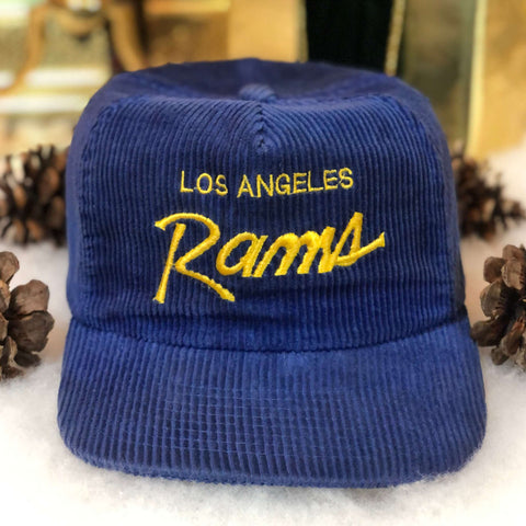 Vintage NFL Los Angeles Rams Sports Specialties Corduroy Script Strapback Hat
