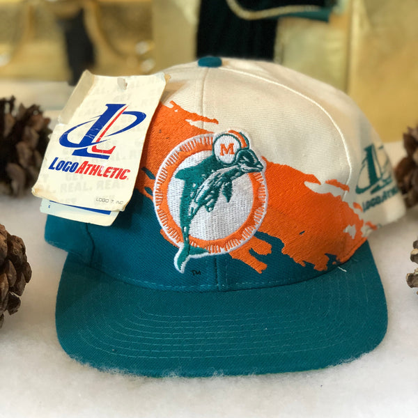 Vintage Deadstock NWT Logo Athletic Splash NFL Miami Dolphins Snapback Hat