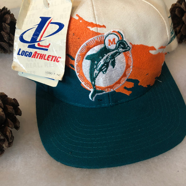 Vintage Deadstock NWT Logo Athletic Splash NFL Miami Dolphins Snapback Hat