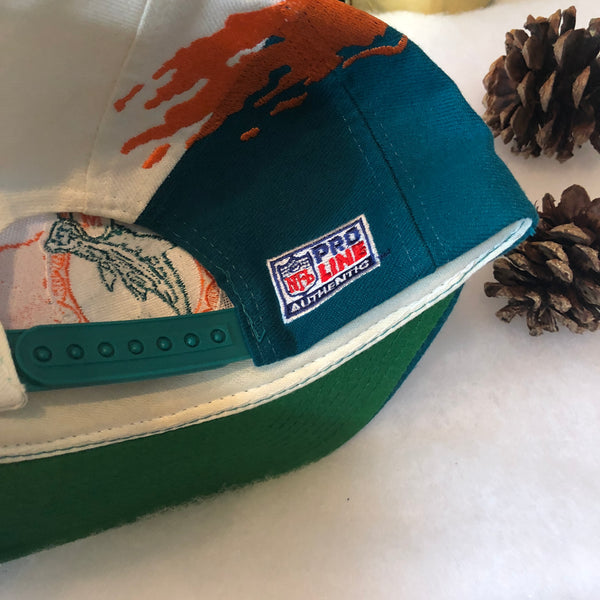 Vintage Deadstock NWT Logo Athletic Splash NFL Miami Dolphins Snapback Hat