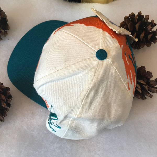 Vintage Deadstock NWT Logo Athletic Splash NFL Miami Dolphins Snapback Hat