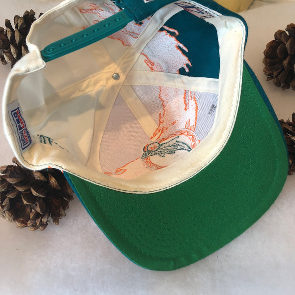 Vintage Deadstock NWT Logo Athletic Splash NFL Miami Dolphins Snapback Hat