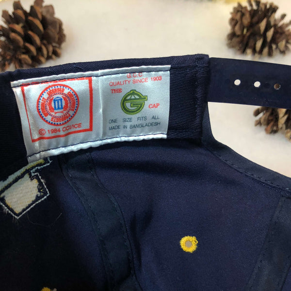 Vintage Deadstock NWT NCAA Michigan Wolverines The G Cap Twill Snapback Hat