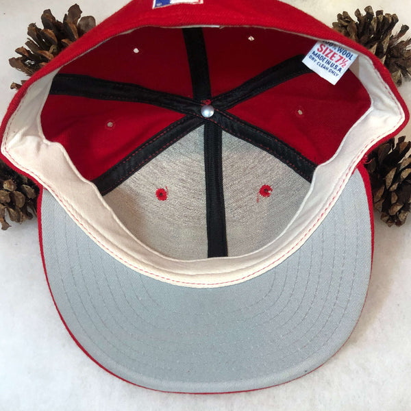 Vintage MLB Texas Rangers New Era Wool Fitted Hat 7 1/2