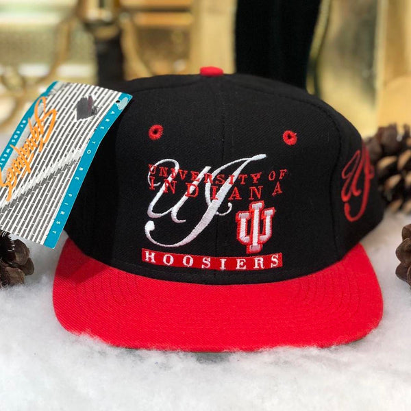 Vintage Deadstock NWT NCAA Indiana Hoosiers Signatures Wool Snapback Hat
