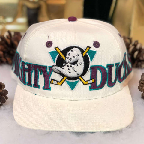 Vintage NHL Anaheim Mighty Ducks The Game Spellout Snapback Hat
