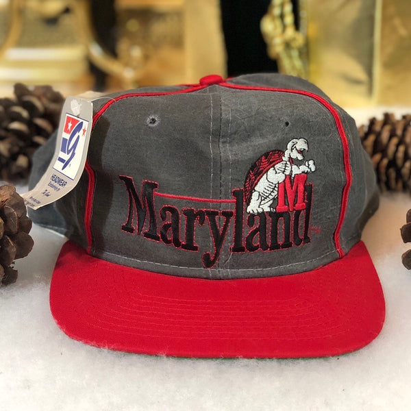 Vintage Deadstock NWT NCAA Maryland Terrapins The Game Nylon Snapback Hat