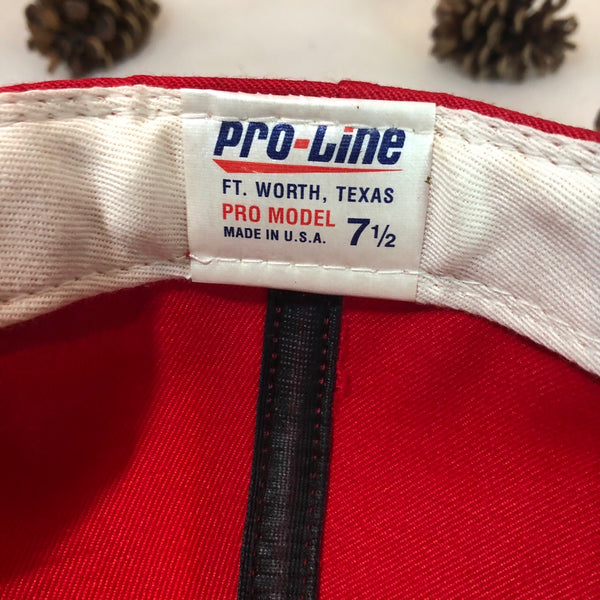 Vintage Deadstock NWT NCAA Iowa State Cyclones Pro-Line Fitted Hat 7 1/2