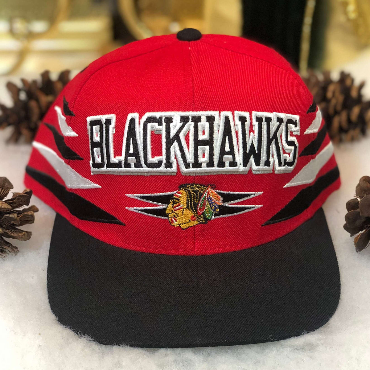 Mitchell & Ness Chicago Blackhawks Vintage Fitted Hat Black