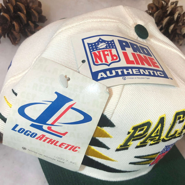 Vintage Deadstock NWT NFL Green Bay Packers Logo Athletic Diamond Snapback Hat