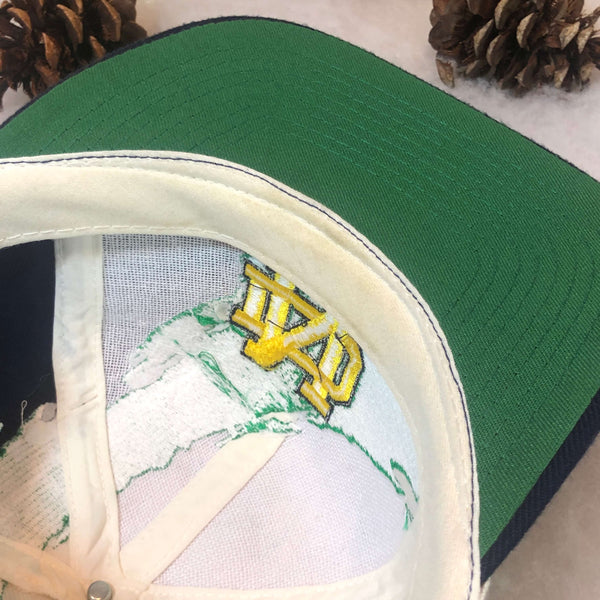 Vintage Deadstock NWT NCAA Notre Dame Fighting Irish Logo Athletic Splash Snapback Hat