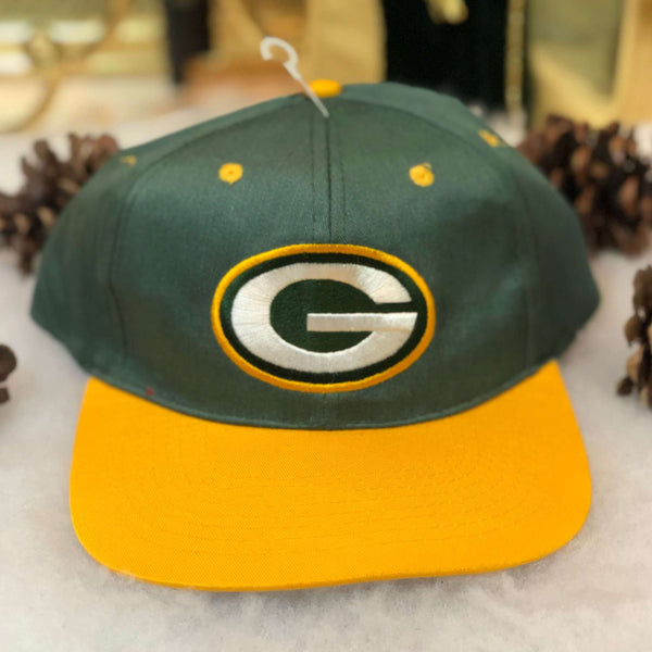 Vintage Deadstock NWOT NFL Green Bay Packers Drew Pearson Twill Snapback Hat