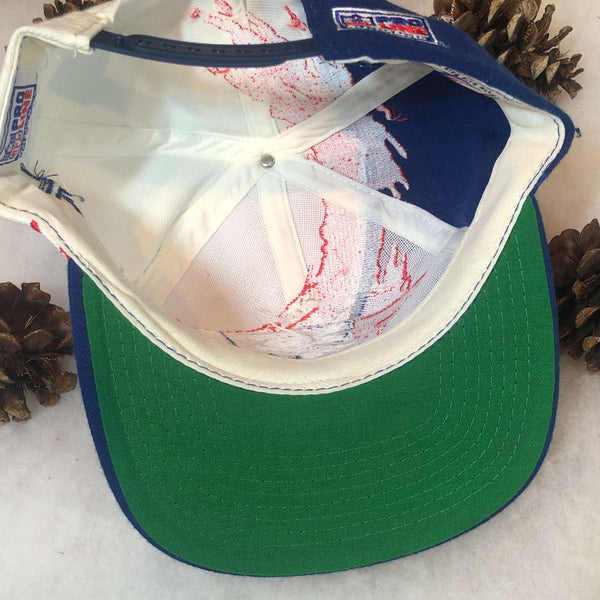 Vintage Deadstock NWOT NFL New England Patriots Logo Athletic Splash Snapback Hat
