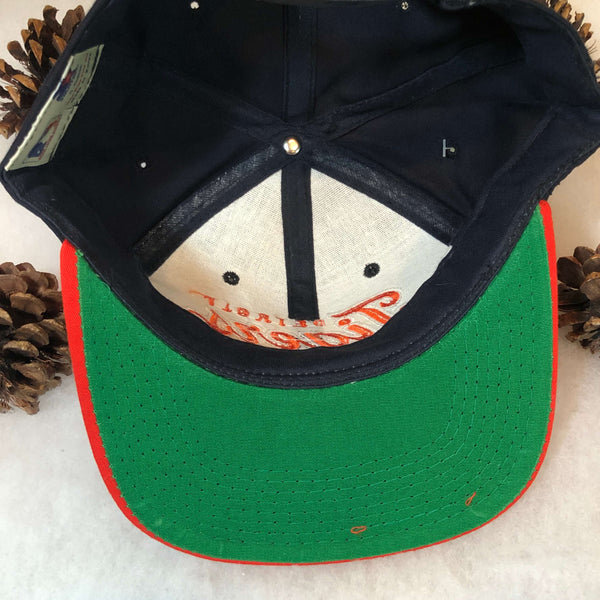 Vintage Deadstock NWT MLB Detroit Tigers Starter Tailsweep Script Twill Snapback Hat