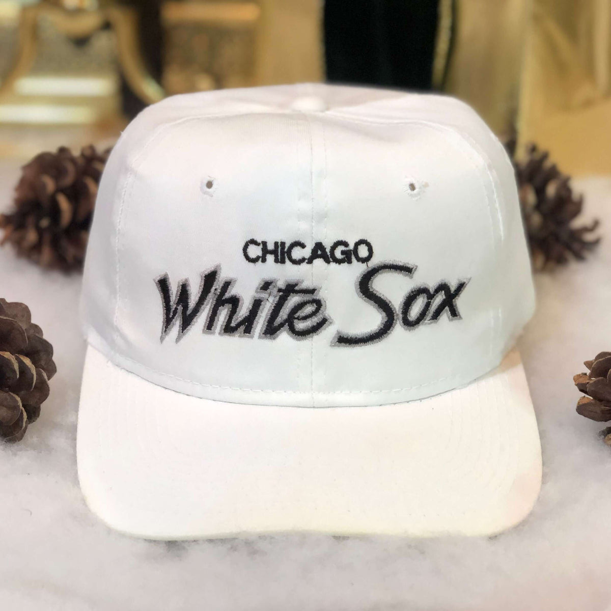 Vtg NWOT MLB Chicago White Sox Sports Specialties Twill Script Snapback Hat  – 🎅 Bad Santa
