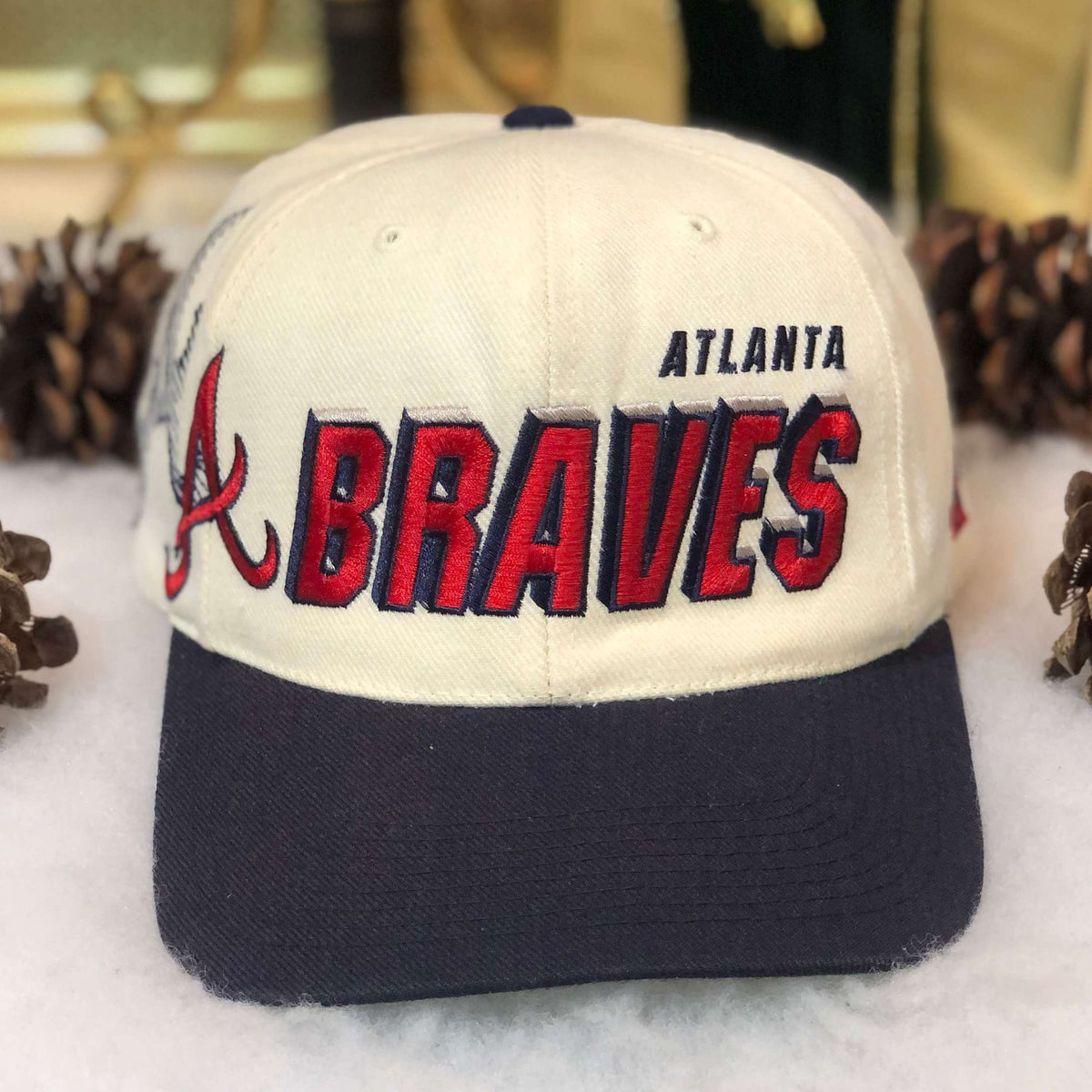 Vintage Atlanta Braves Sports Specialties Back Script Snapback