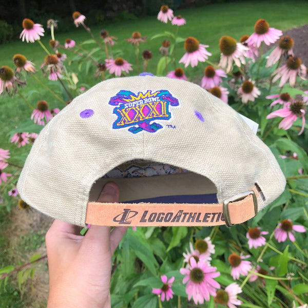 Vintage Deadstock NWT Logo Athletic Super Bowl XXXI Strapback Hat