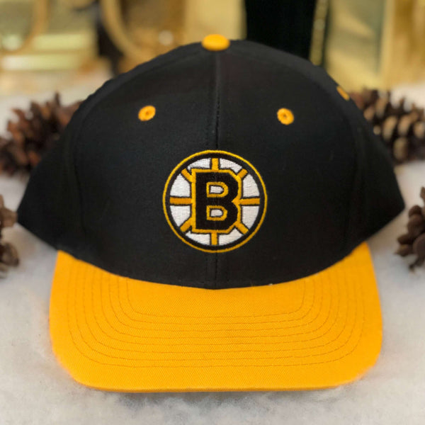 Vintage Deadstock NWOT NHL Boston Bruins Logo Athletic Twill Snapback Hat