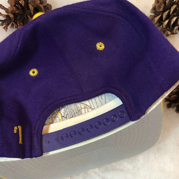 Vintage NFL Minnesota Vikings #1 Apparel Reflective Wool Snapback Hat
