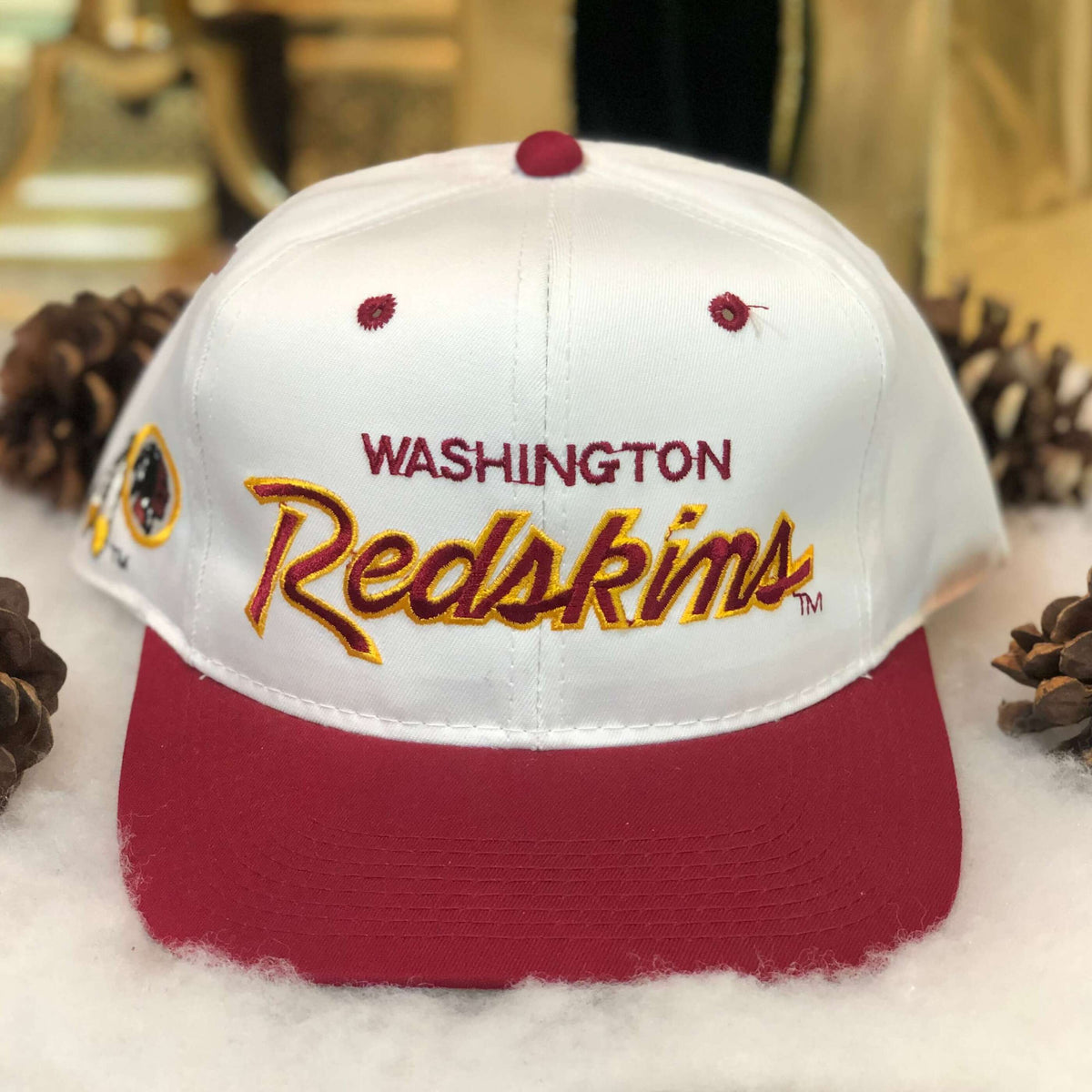 NEW VINTAGE WASHINGTON REDSKINS CORDUROY HAT/CAP WITH TAGS