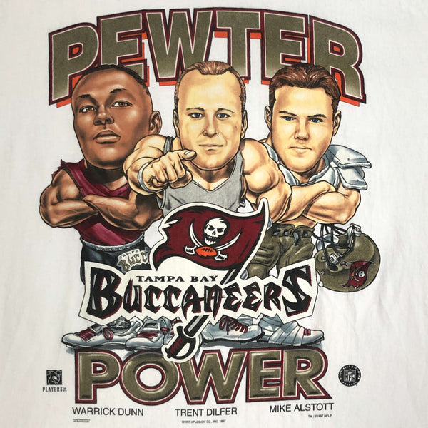Vintage Deadstock NWT 1997 NFL Tampa Bay Buccaneers Shirt Xplosion Caricature T-Shirt (XL)