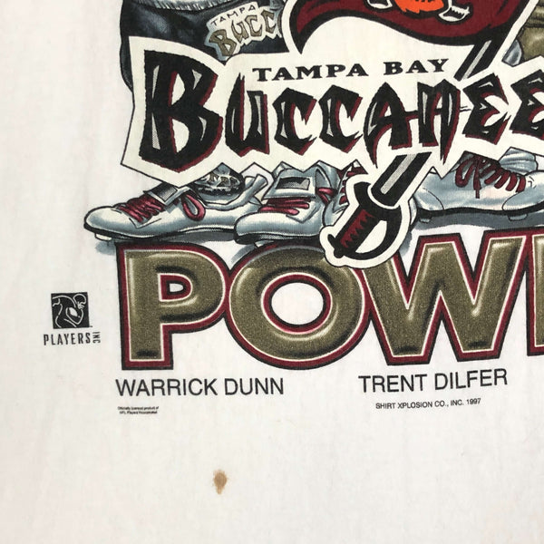 Vintage Deadstock NWT 1997 NFL Tampa Bay Buccaneers Shirt Xplosion Caricature T-Shirt (XL)